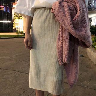 Straight-fit Midi Skirt Almond - One Size