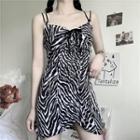 Strappy Zebra Print Dress