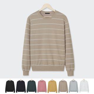 Stripe Colored Cotton Sweatshirt