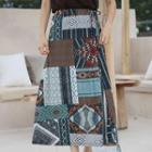 Multi Pattern Long Boho Skirt