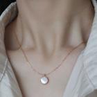 Shell Disc Pendant Necklace
