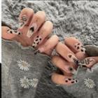 Print Faux Nail Tips X32 - Black & White - One Size
