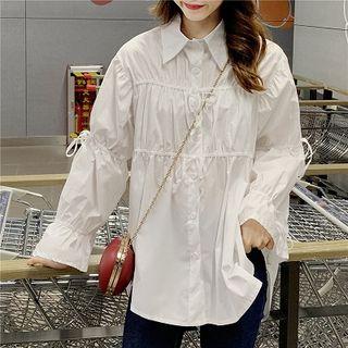 Drawstring Shirt White - One Size