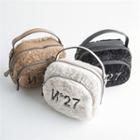 Lettered Faux-fur Cross Bag
