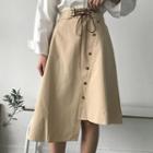 Asymmetric Lace-up Skirt