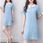 Short-sleeve Collared Minidress