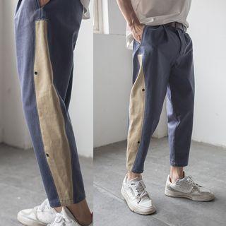 Color-block Straight-leg Pants
