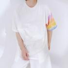 Gradient Color Block Sleeve Oversized Tee