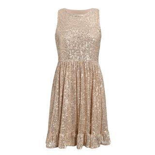 Sleeveless Sequin A-line Dress
