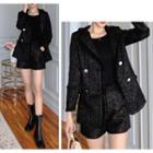 Double-breasted Tweed Jacket / Wide-leg Shorts