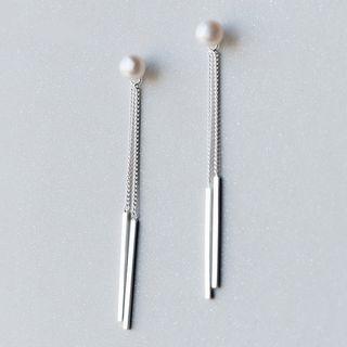 925 Sterling Silver Fresh Water Pearl Drop Earrings