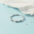 Bamboo Alloy Open Ring Silver - One Size