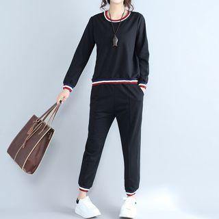 Set: Striped Pullover + Jogger Pants