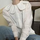 Doll Collar Shirt Shirt - White - One Size