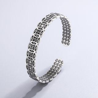 Coin Alloy Open Bangle Sl0683 - Silver - One Size