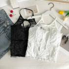Tie-neckline Lace Halter Top