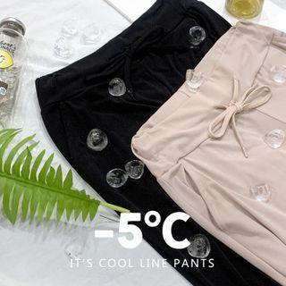 Tie-waist Textured Wide-leg Pants