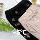 Tie-waist Textured Wide-leg Pants