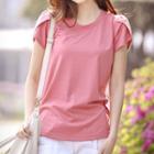 Petal-sleeve Plain Top