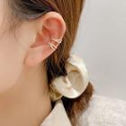 Cross Rhinestone Earring 1 Pc - E2650 - Gold - One Size