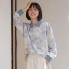 Tie-dyed Polo-neck Sweatshirt