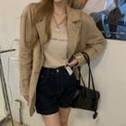 Linen Light Blazer Khaki - One Size