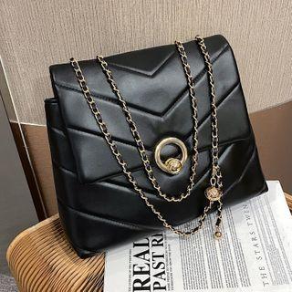 Hoop Accent Padded Crossbody Bag