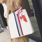 Set: Striped Tote + Coin Purse