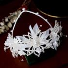 Beaded Flower Headband 1 Pc - White - One Size