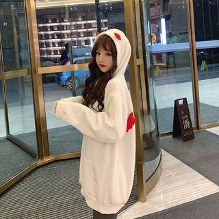 Wing Accent Hoodie / Fleece Zip Jacket