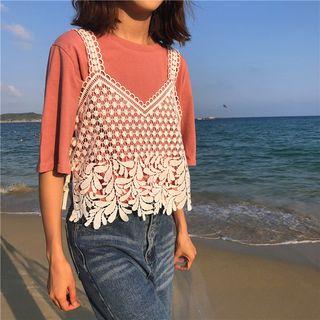 Set: Crotch Tank Top + Plain Tee
