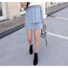 Pleat-trim Mini Skirt