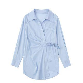Asymmetrical Tie-strap Shirt