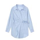 Asymmetrical Tie-strap Shirt