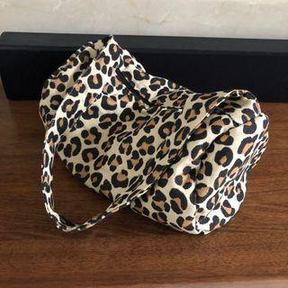 Leopard Print Canvas Crossbody Bag / Tote Bag / Shoulder Bag