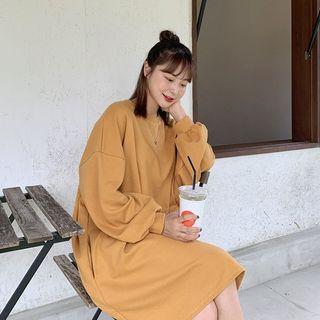 Pocket-side Sweatshirt Dress