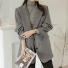 Single-breasted Oversized Checked Blazer