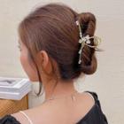 Flower Alloy Hair Clamp Camellia - Gold - One Size