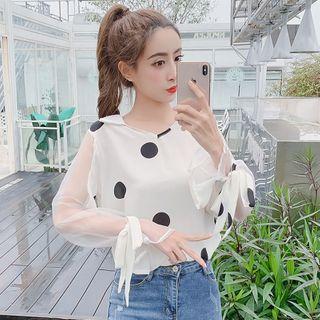 Mesh Dotted Blouse