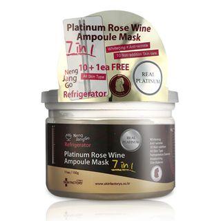 Skin Factory - Seven Seconds Platinum Rose Wine Ampoule Mask 10pcs 11sheets