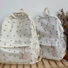 Set: Floral Backpack + Bag Charm