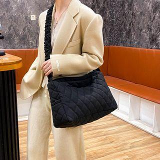 Quilted Shirred Strap Tote Bag