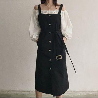 Off-shoulder Top / Midi Jumper Dress