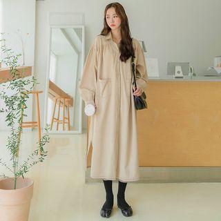 Plus Size Shirred Shirtdress