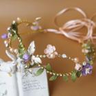 Wedding Floral Hair Band / Drop Earring