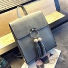 Faux Leather Colour Block Backpack