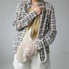 Perforated Knit Shopper Bag