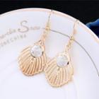 Alloy Faux Crystal Shell Dangle Earring 1 Pair - Gold - One Size