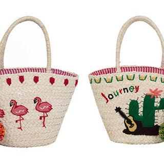 Appliqu  Woven Bag