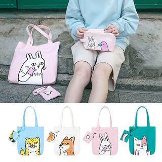 Cartoon Canvas Shopper Bag
